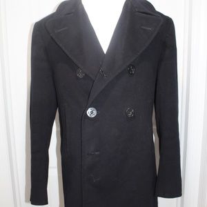 Vintage 1970 Vietnam US Navy Wool Peacoat Pembroke